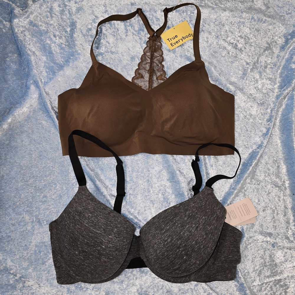 🌟 Target Brown and Gray Bra Set